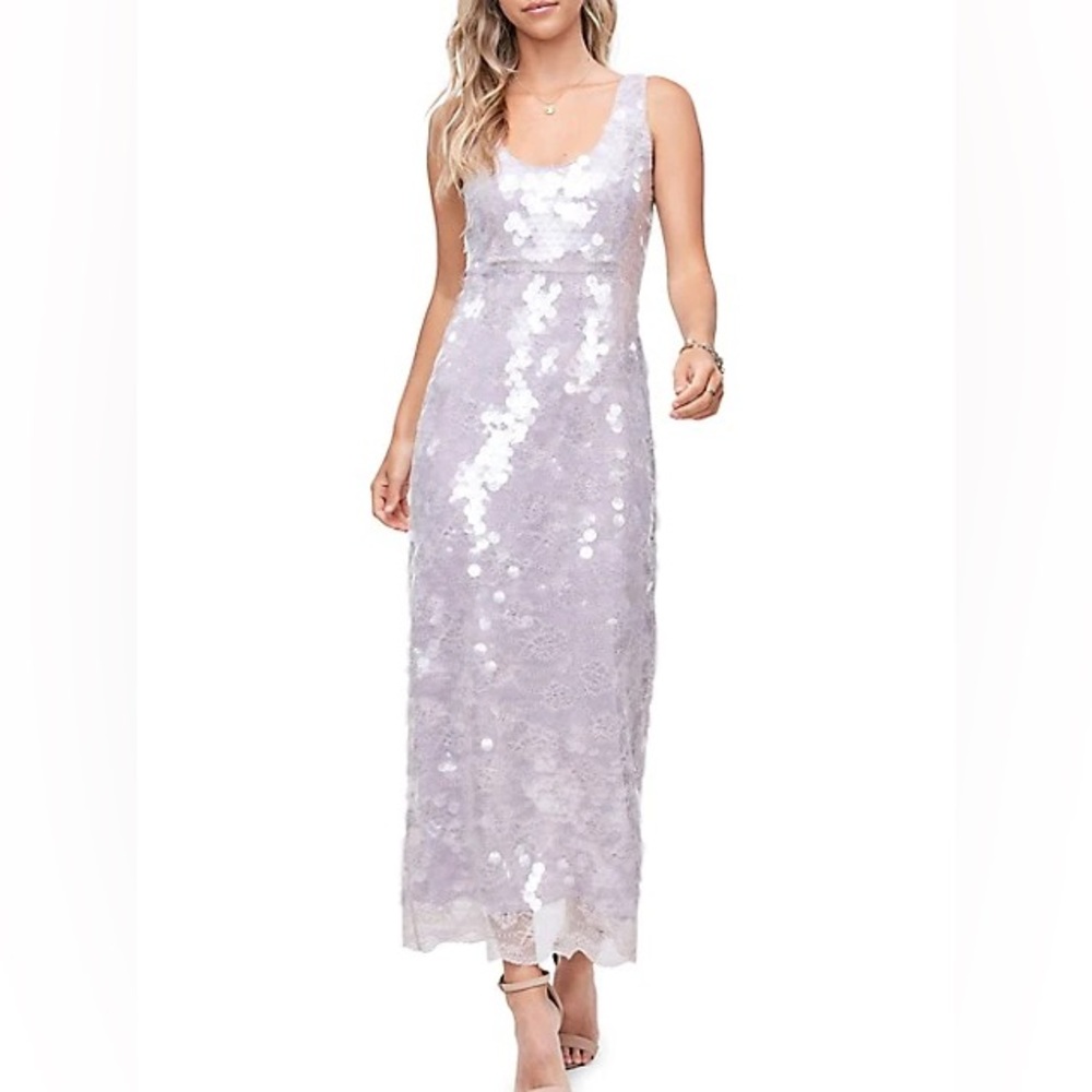 En Saison Lavender Sequin Lace Dress